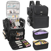 Relavel hair tools travel backpack with heat-insulation panel protects against heat.