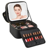 Relavel LED mirror makeup bag with integrated light for on-the-go makeup checks