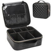 Relavel makeup bag travel cosmetic train case with organized compartments for on-the-go use.