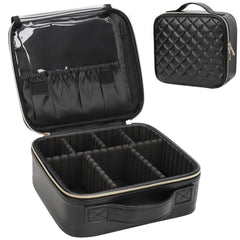 Relavel makeup bag travel cosmetic train case with organized compartments for on-the-go use.