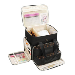 Relavel Nail Polish Organizer closed view showing compact travel-ready storage.