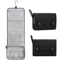 Relavel travel hanging toiletry bag main compartments for organized packing on trips.