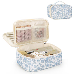 Relavel travel makeup bag compact size for on the go organization.