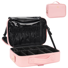Relavel travel makeup train case exterior view shows a durable, travel-ready design.