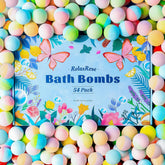 RelaxRose 54-pack bath bombs colorfully dissolving for a soothing bath experience