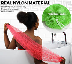 RelaxScene African Net Sponge demonstrates elastic lather for smooth exfoliation