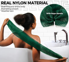 RelaxScene Afro Scrubber back-scrub rope helps reach hard-to-clean areas during showers