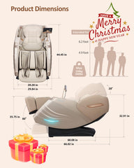RELX 2025 massage chair SL-Track shiatsu demonstrates 53-inch reach from neck to thighs