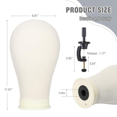 Relx adjustable wig stand height showing versatile setup for various styling tasks.
