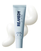 Remedy Science lip balm tube applying instant hydration to dry lips