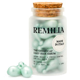 Remilia Hair keratin capsules bottle close-up showing lightweight hydration for all hair types