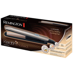 Remington S8540 digital display demonstrating precise temperature control for styling.