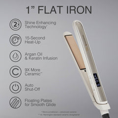 Remington plate close-up showing ceramic surface infused for smoother glide