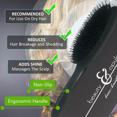 RemySoft Beauty & Opulence brush oval paddle design provides effortless glide through hair.