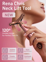 Rena Chris Face Massager Pro dual arc design fits neck and jawline contours.