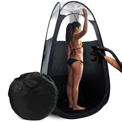 Reneebeautytan large spray tan tent pop-up setup for quick professional sessions