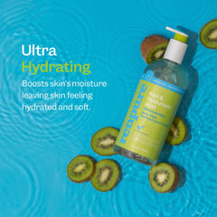 Renpure Kiwi Hyaluronic Body Wash fragrance detail highlights refreshing, uplifting kiwi scent