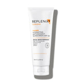 Replenix Antioxidant Hydrating Sunscreen bottle showing mineral SPF protection
