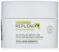 Replenix Glycolic Acid 10% cream bottle-front for daily resurfacing and smoother skin