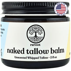 Reroot Organics Manuka Tallow Balm jar with whipped texture for deep hydration