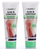 Reshape+ anti-cellulite gel bottle shows firming and contouring potential