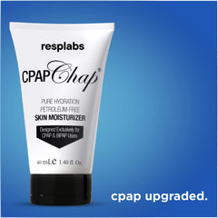 RespLabs CPAP Chap cream texture close-up highlights a soothing, non-greasy feel.