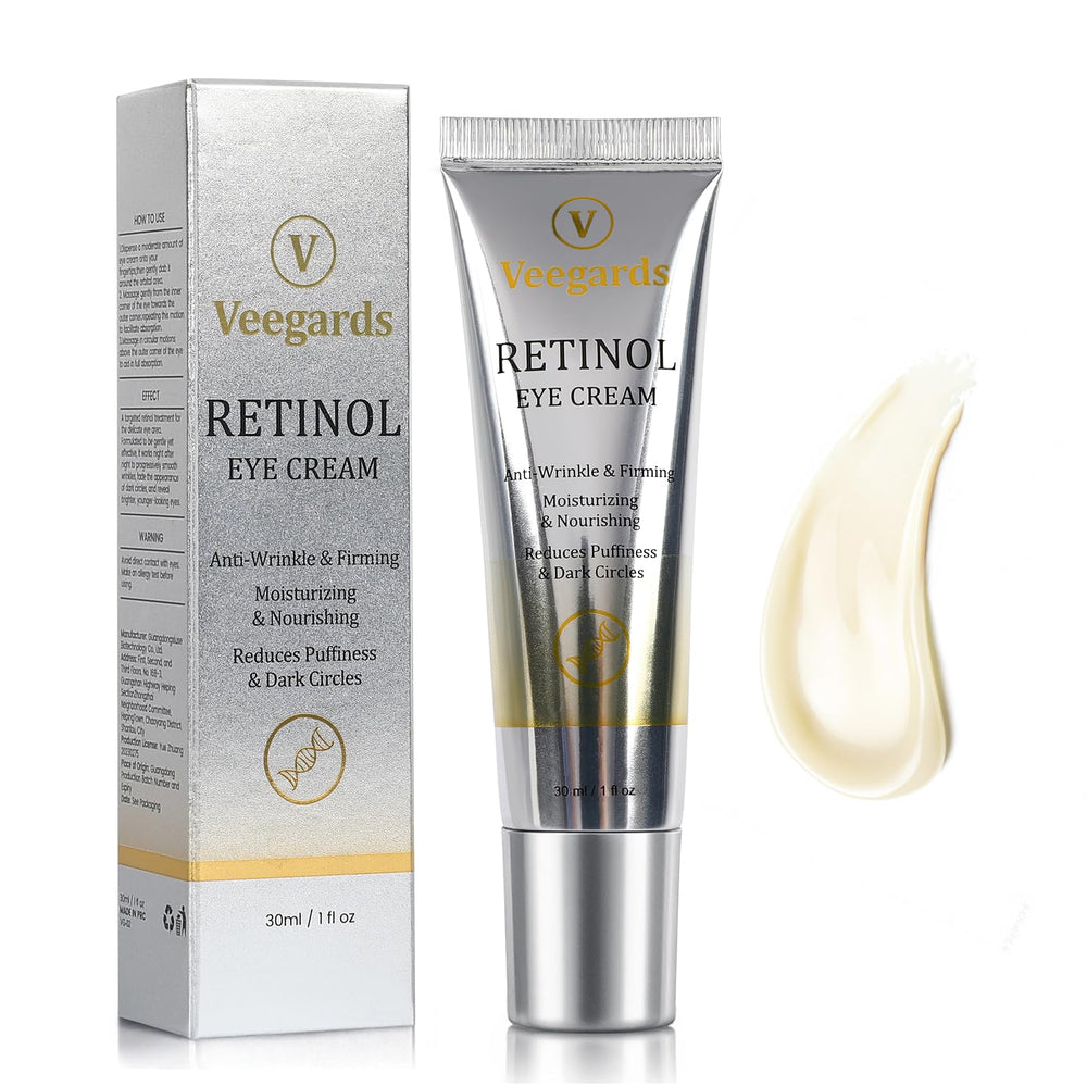 Retinol Eye Cream packaging in a sleek tube for convenient daily application.