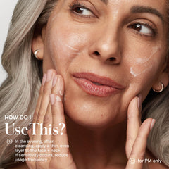 Retinol Vitamin C moisturizer night routine image emphasizes gentle resurfacing and glow.