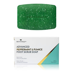 REVITALE foot scrub peppermint pumice exfoliation smooths dead skin for at-home pedicure