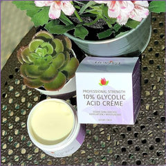 Reviva Labs glycolic acid creme jar close-up showing smooth texture.