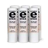 Reviva Labs Vitamin E Stick on lips delivering hydration with a subtle natural gloss.
