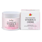 Reviva Labs Vitamin K Creme jar 2oz on display highlighting skin hydration