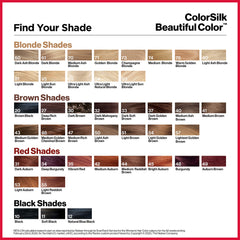 Revlon Colorsilk 100% gray coverage illustration with natural root-to-tip color