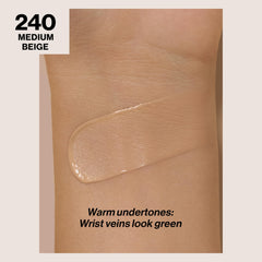 Revlon ColorStay bottle-cap close-up, oil-free foundation texture for all-day comfort.