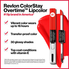 Revlon ColorStay Overtime Lip Color Stay Currant packaging two-tube pack