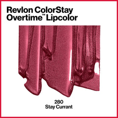 Revlon ColorStay Overtime Lip Color Stay Currant swatches show versatile berry tones