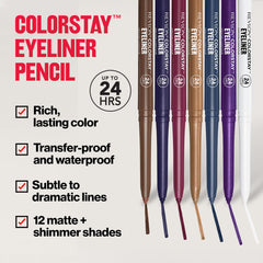 Revlon ColorStay pencil built-in sharpener detail demonstrating easy precise tip shaping