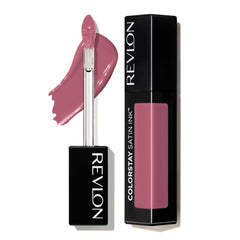Revlon ColorStay Satin Ink lipstick packaging highlights longwear formula for all-day color