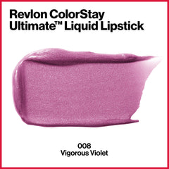 Revlon ColorStay Ultimate Liquid Lipstick 24-hour color on lips for all-day wear.