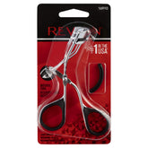 Revlon Eyelash Curler packaging shows compact design for on-the-go curling.