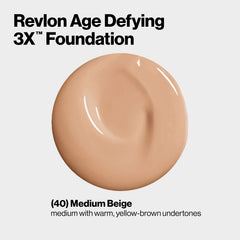 Close-up of Revlon foundation texture highlighting a radiant, even finish.