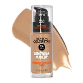 Revlon Liquid Foundation packaging tube enables easy, longwear application.