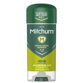REVLON Mitchum Mountain Air bottle front view shows clear gel for a dry feel.