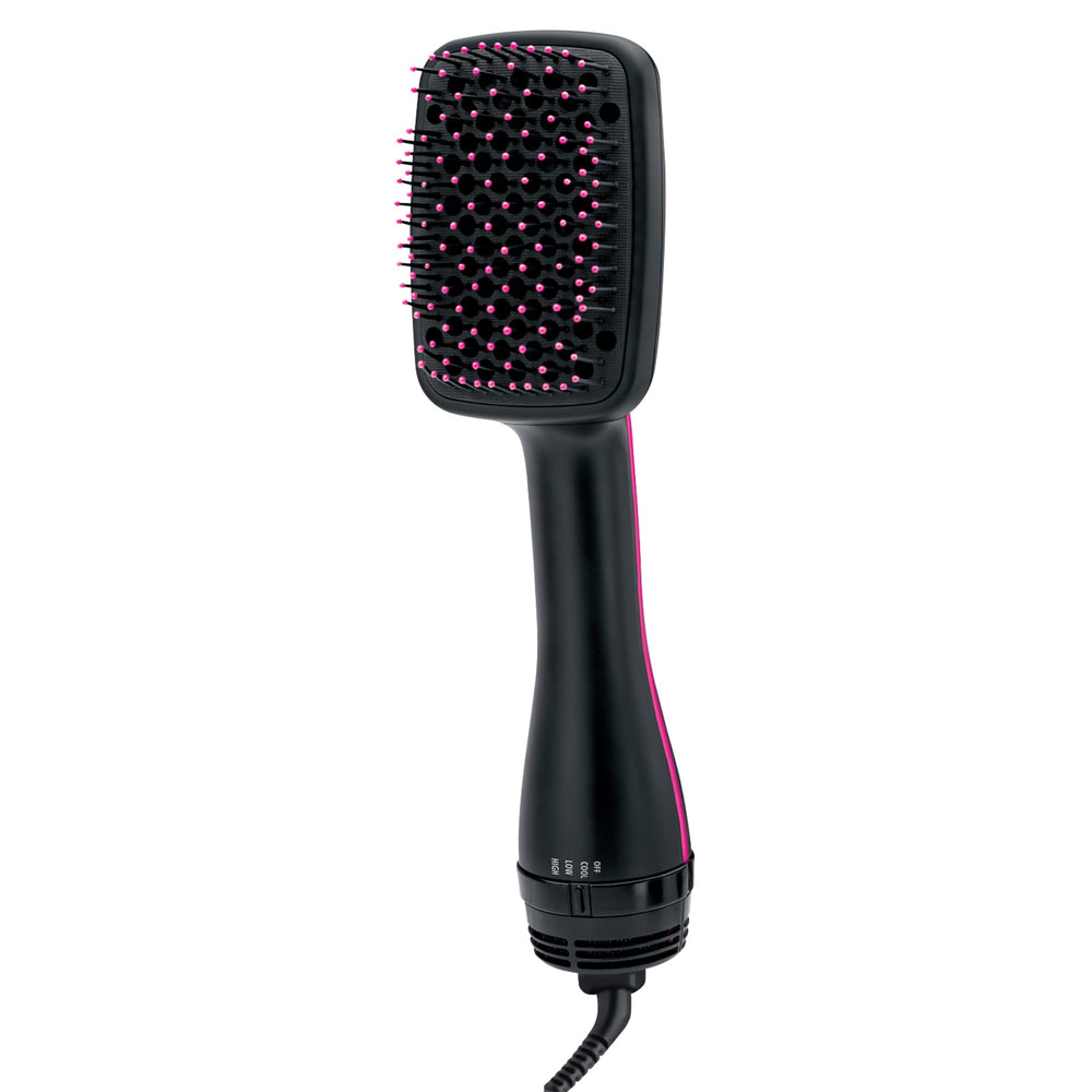 REVLON One-Step Hair Dryer and Styler paddle close-up for quick, smooth home blowouts.
