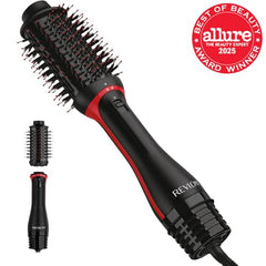 Revlon One-Step Volumizer Plus root-volume close-up showing lift.
