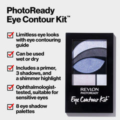 Revlon PhotoReady Eye Contour Kit Pop Art swatches showing five shade options