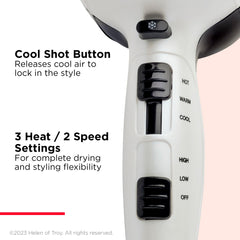 REVLON Shine Booster Ceramic coating distributes heat for safer styling