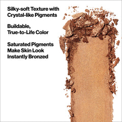 Revlon Skinlights Bronzer silky texture swirl reveals buildable glow.