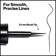 Revlon Skinny Liquid Eyeliner 0.1 mm tip shows smooth, precise application