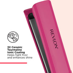 REVLON Smooth Brilliance True-Grip glide enables effortless straightening.